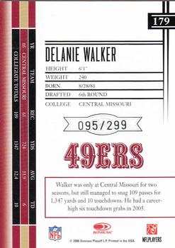 2006 Leaf Limited #179 Delanie Walker Back