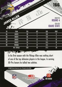 2009 Score - Glossy #166 Jared Allen  Back