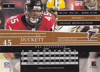 2006 Playoff Prestige #8 T.J. Duckett Back