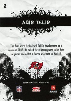 2009 Score - Young Stars Glossy #2 Aqib Talib Back