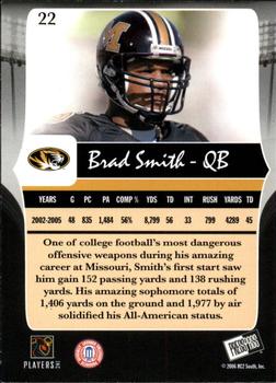 2006 Press Pass Legends #22 Brad Smith Back