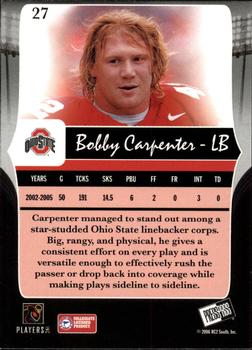 2006 Press Pass Legends #27 Bobby Carpenter Back