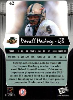 2006 Press Pass Legends #42 Darrell Hackney Back