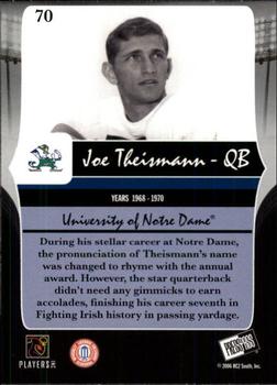 2006 Press Pass Legends #70 Joe Theismann Back