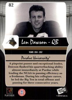 2006 Press Pass Legends #82 Len Dawson Back