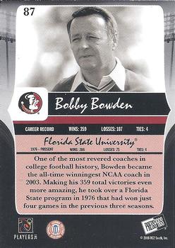 2006 Press Pass Legends #87 Bobby Bowden Back