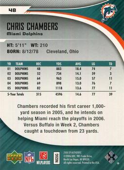 2006 SP Authentic #48 Chris Chambers Back