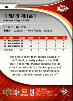 2006 SP Authentic #91 Bernard Pollard Back
