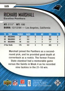 2006 SP Authentic #115 Richard Marshall Back