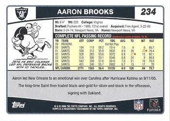 2006 Topps #234 Aaron Brooks Back