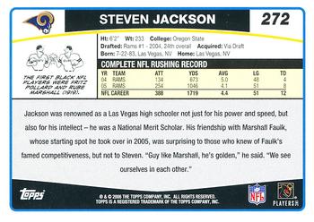 2006 Topps #272 Steven Jackson Back