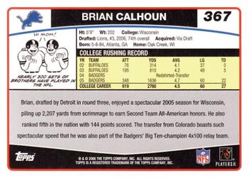 2006 Topps #367 Brian Calhoun Back