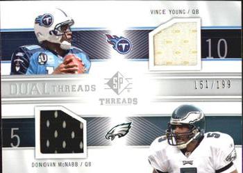 2009 SP Threads - Dual Threads #T2-MY Vince Young / Donovan McNabb Front