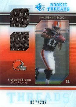 2009 SP Threads - Rookie Threads Dual Swatch #RT-MM Mohamed Massaquoi Front