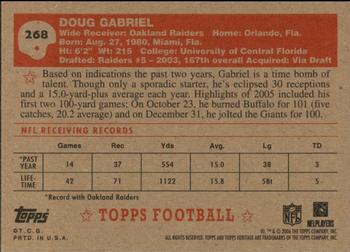 2006 Topps Heritage #268 Doug Gabriel Back