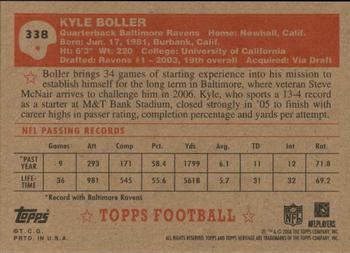 2006 Topps Heritage #338 Kyle Boller Back