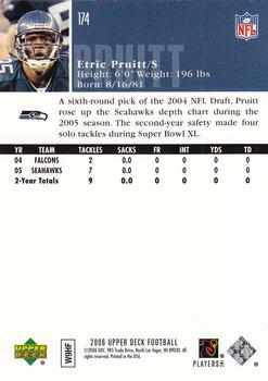 2006 Upper Deck #174 Etric Pruitt Back