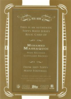 2009 Topps Mayo - Relics #MR-MM Mohamed Massaquoi Back