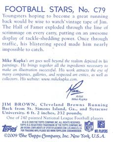 2009 Topps National Chicle - Mini #C79 Jim Brown Back