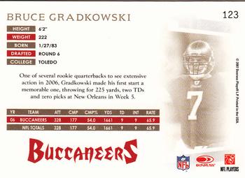 2007 Donruss Threads #123 Bruce Gradkowski Back