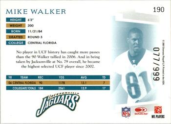 2007 Donruss Threads #190 Mike Walker Back