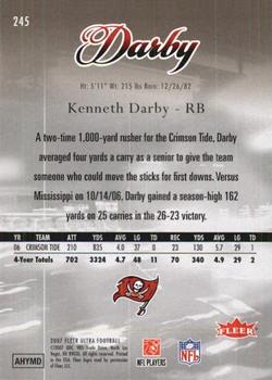 2007 Ultra #245 Kenneth Darby Back