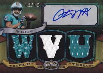 2009 Topps Triple Threads - Autographed Relics Gold #TTRA-29 Pat White Front