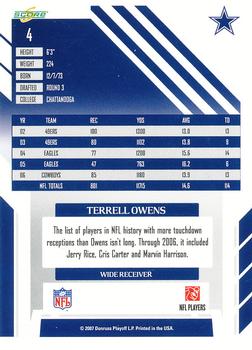 2007 Score #4 Terrell Owens Back