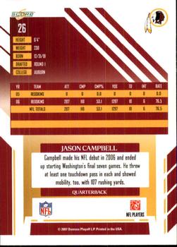 2007 Score #26 Jason Campbell Back