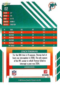 2007 Score #152 Zach Thomas Back