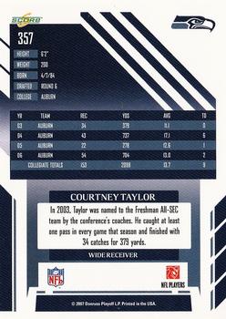 2007 Score #357 Courtney Taylor Back