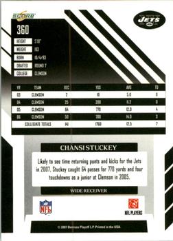 2007 Score #360 Chansi Stuckey Back