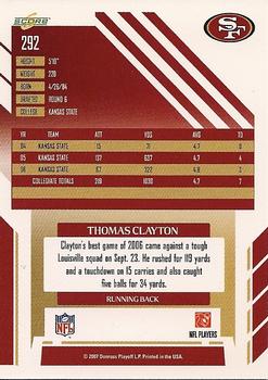 2007 Score #292 Thomas Clayton Back