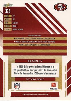 2007 Score #325 Joe Staley Back