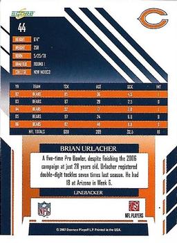 2007 Score Select #44 Brian Urlacher Back
