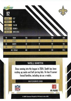 2007 Score Select #92 Will Smith Back
