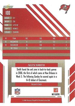 2007 Score Select #100 Alex Smith Back