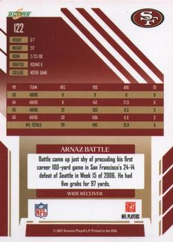 2007 Score Select #122 Arnaz Battle Back