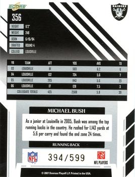 2007 Score Select #356 Michael Bush Back