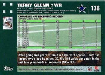 2007 Topps #136 Terry Glenn Back