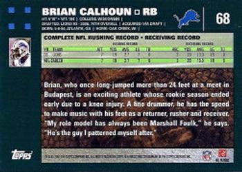 2007 Topps #68 Brian Calhoun Back