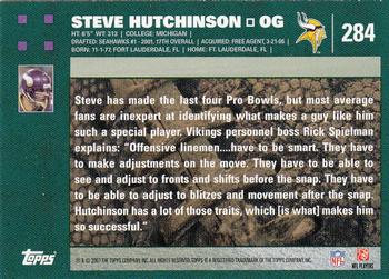 2007 Topps #284 Steve Hutchinson Back