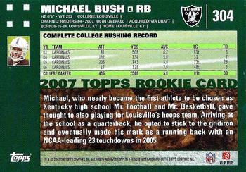2007 Topps #304 Michael Bush Back