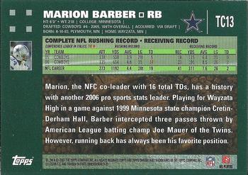 2007 Topps Chrome #TC13 Marion Barber Back