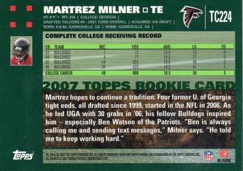 2007 Topps Chrome #TC224 Martrez Milner Back