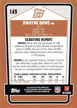 2007 Topps Draft Picks & Prospects #149 Dwayne Bowe Back