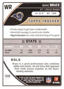 2007 Topps Total #168 Isaac Bruce Back
