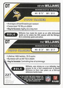 2007 Topps Total #227 Kevin Williams / Pat Williams Back
