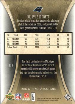 2007 Upper Deck Artifacts #171 Dwayne Jarrett Back