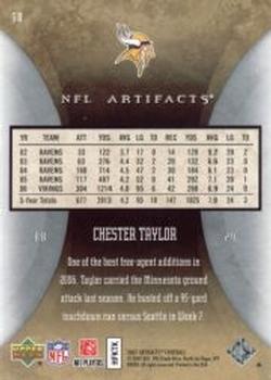 2007 Upper Deck Artifacts #58 Chester Taylor Back